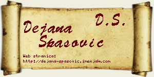 Dejana Spasović vizit kartica